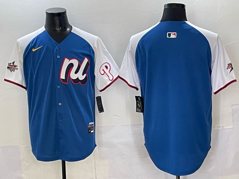 Men Philadelphia Phillies Blank Blue All star 2025 Nike MLB Jersey style 02->philadelphia phillies->MLB Jersey